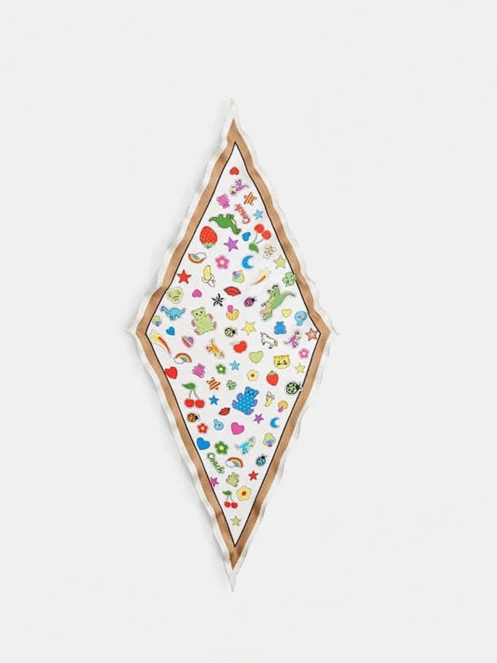 COMING SOON Coach Stickers Print Silk Diamond Scarf